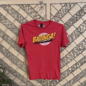 Gildan Red Bazinga Graphic Tee